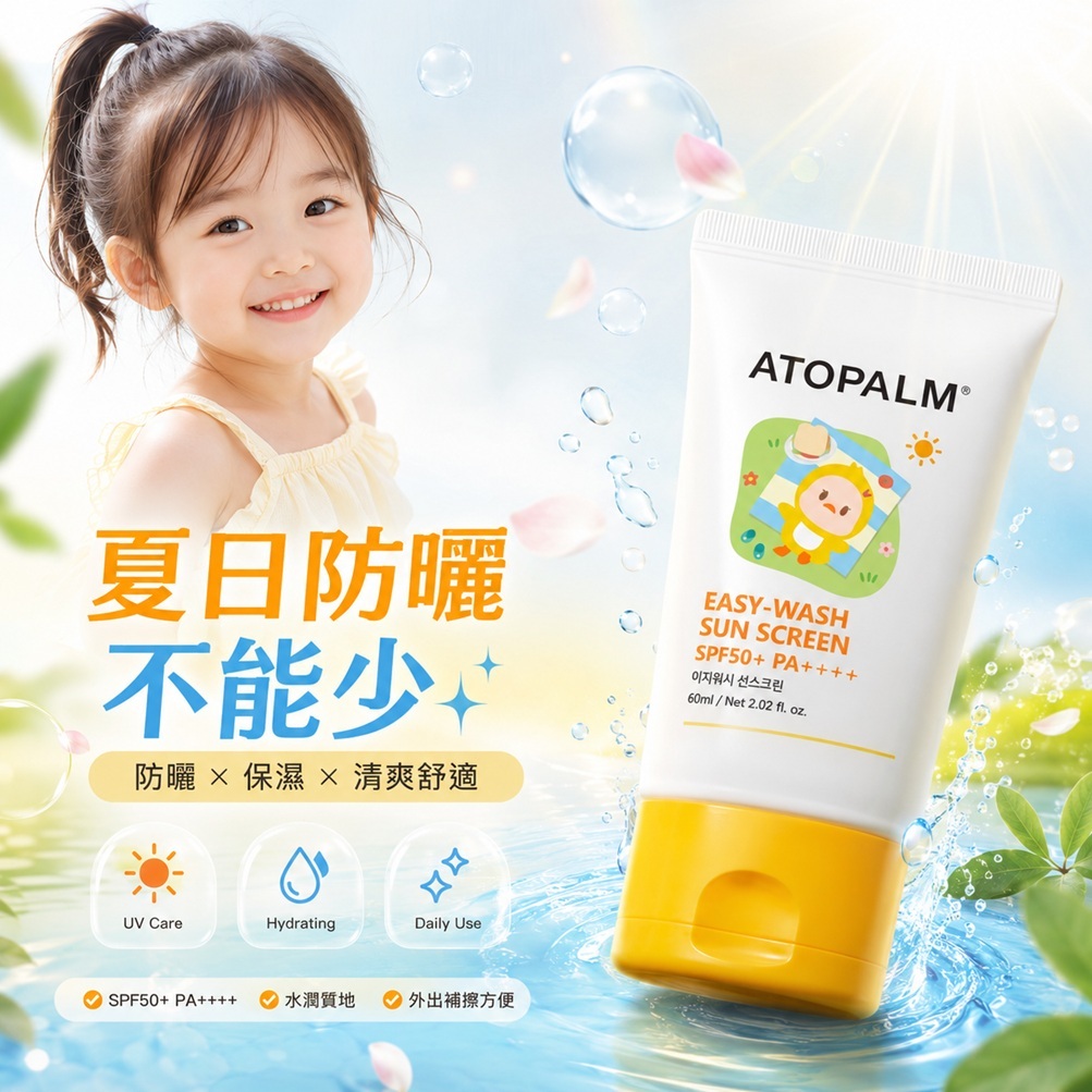 ATOPALM 愛多康 舒緩潔膚防曬乳 SPF50+ PA++++(60ml)