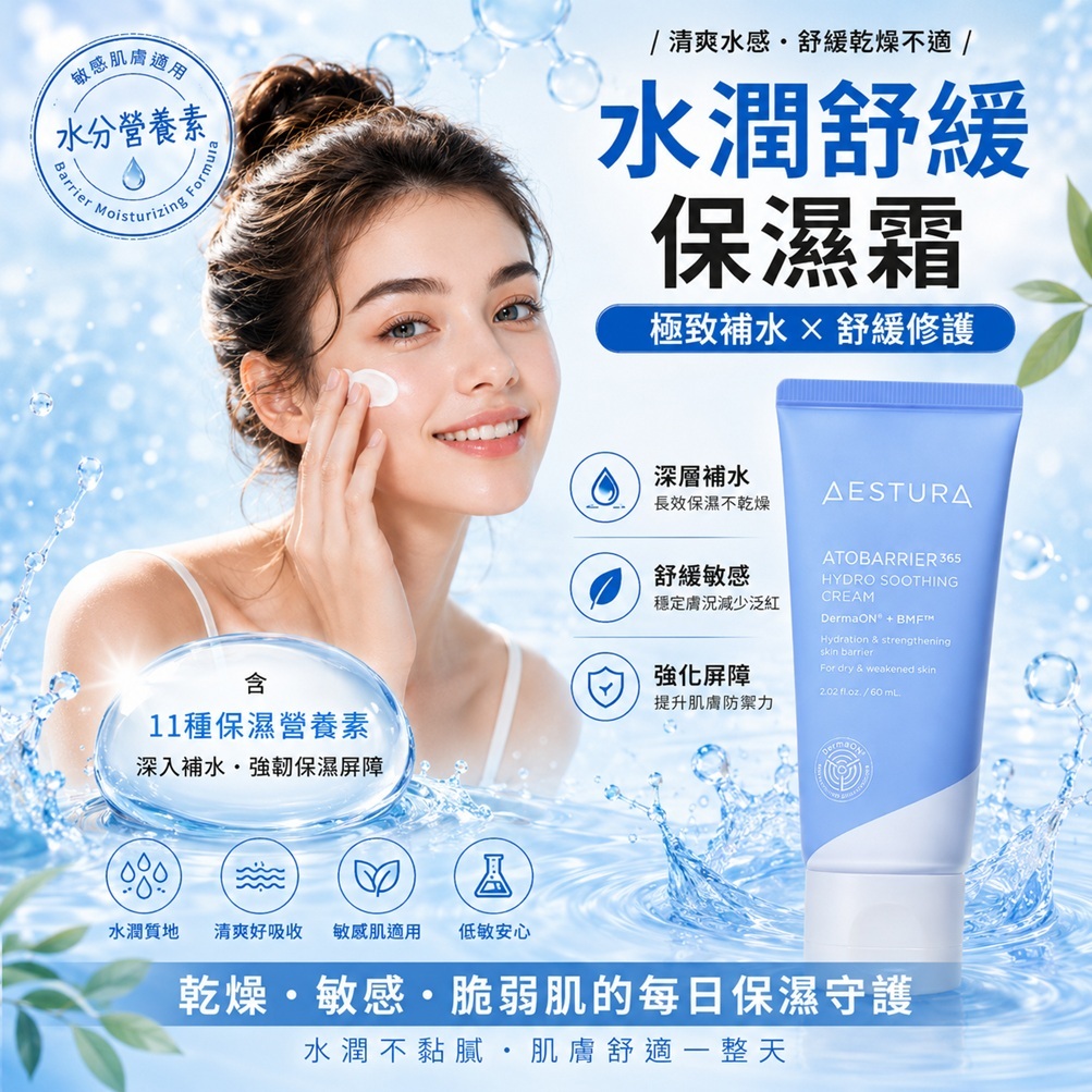 AESTURA ATOPIC BARRIER 365 水潤舒緩霜 (60ml)