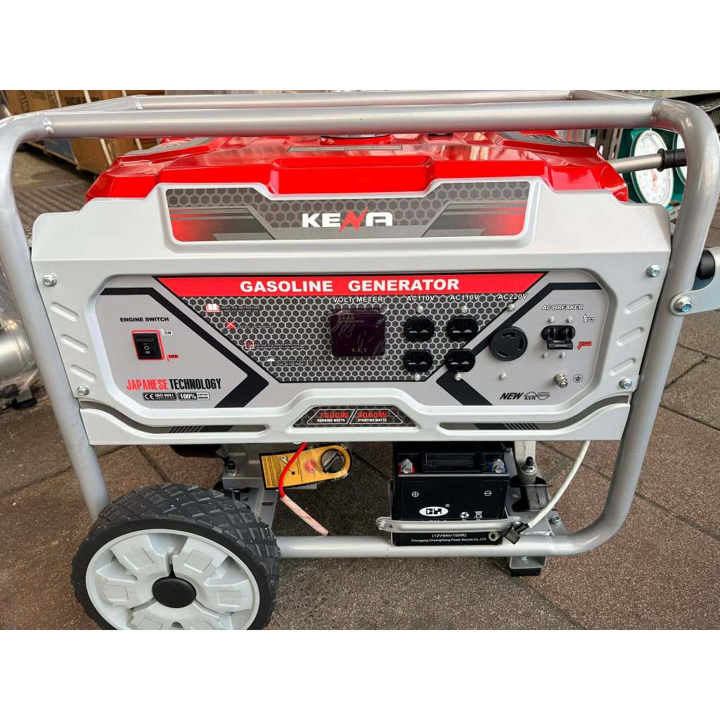 附發票台北工具KN10000汽油發電機 額定輸出7500W 雙電壓 手拉發動 電啟動 商品圖片 4