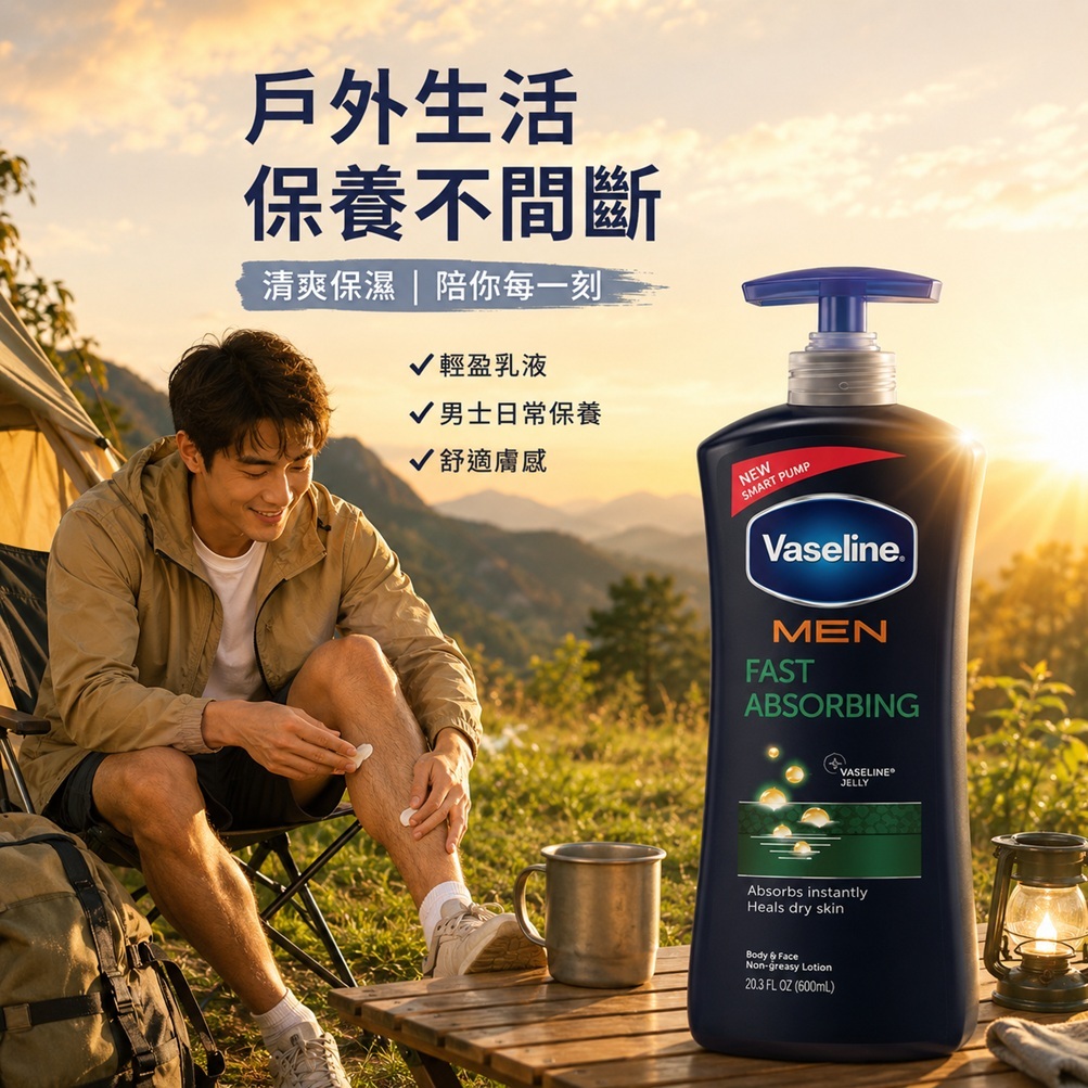 Vaseline 凡士林 Intensive Care 男保濕身體乳液(600ml)