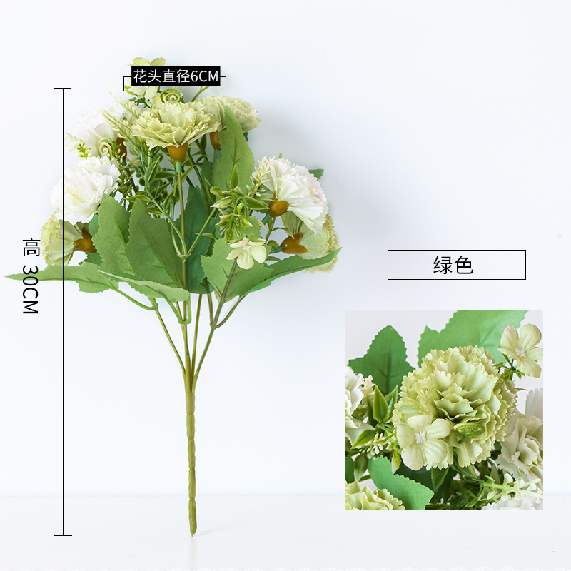 西洋水彩康乃馨<綠色>