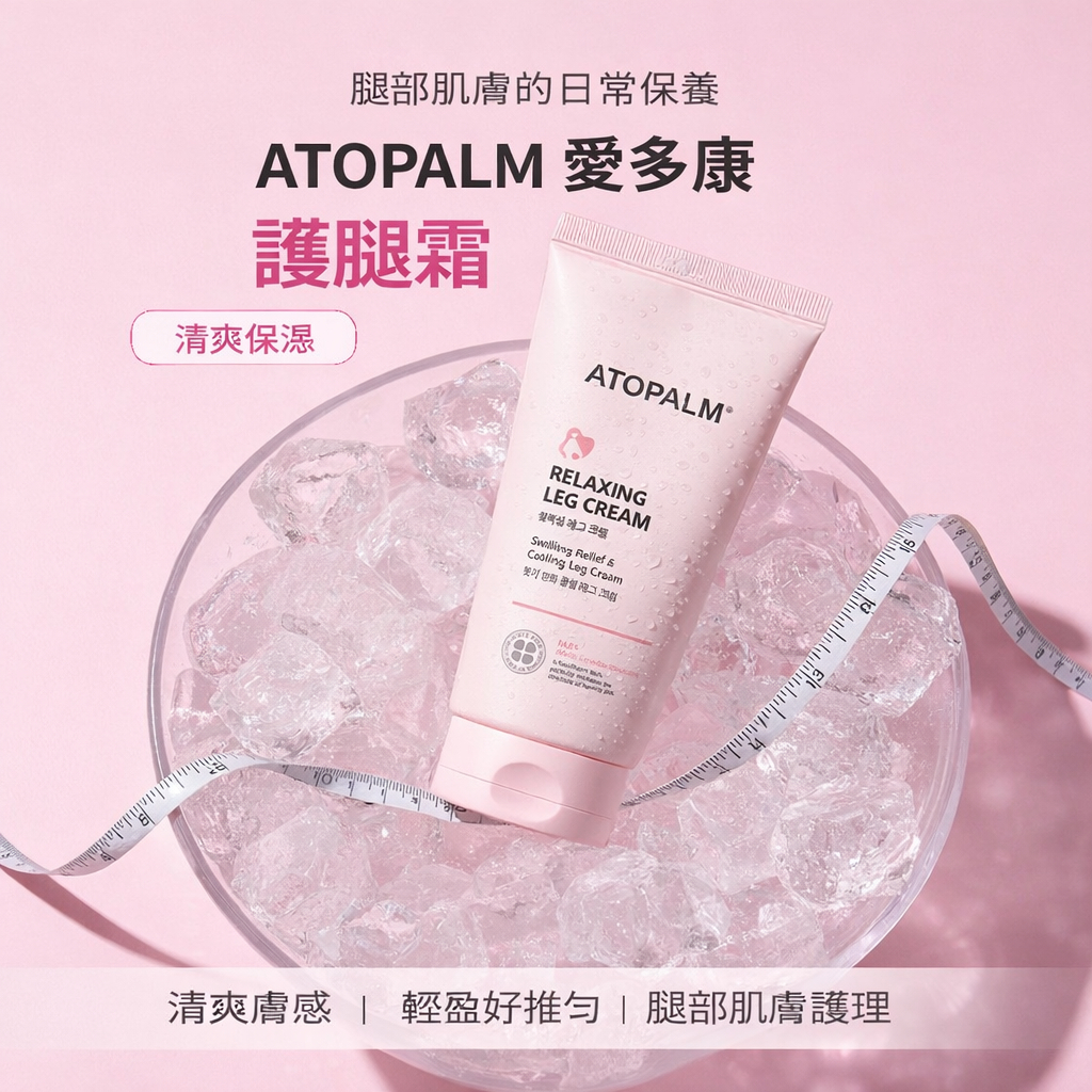 ATOPALM 愛多康 護腿霜 150ml 冰涼清爽 保濕潤澤 腿部肌膚保養 輕盈好吸收 按摩護理 清涼舒爽
