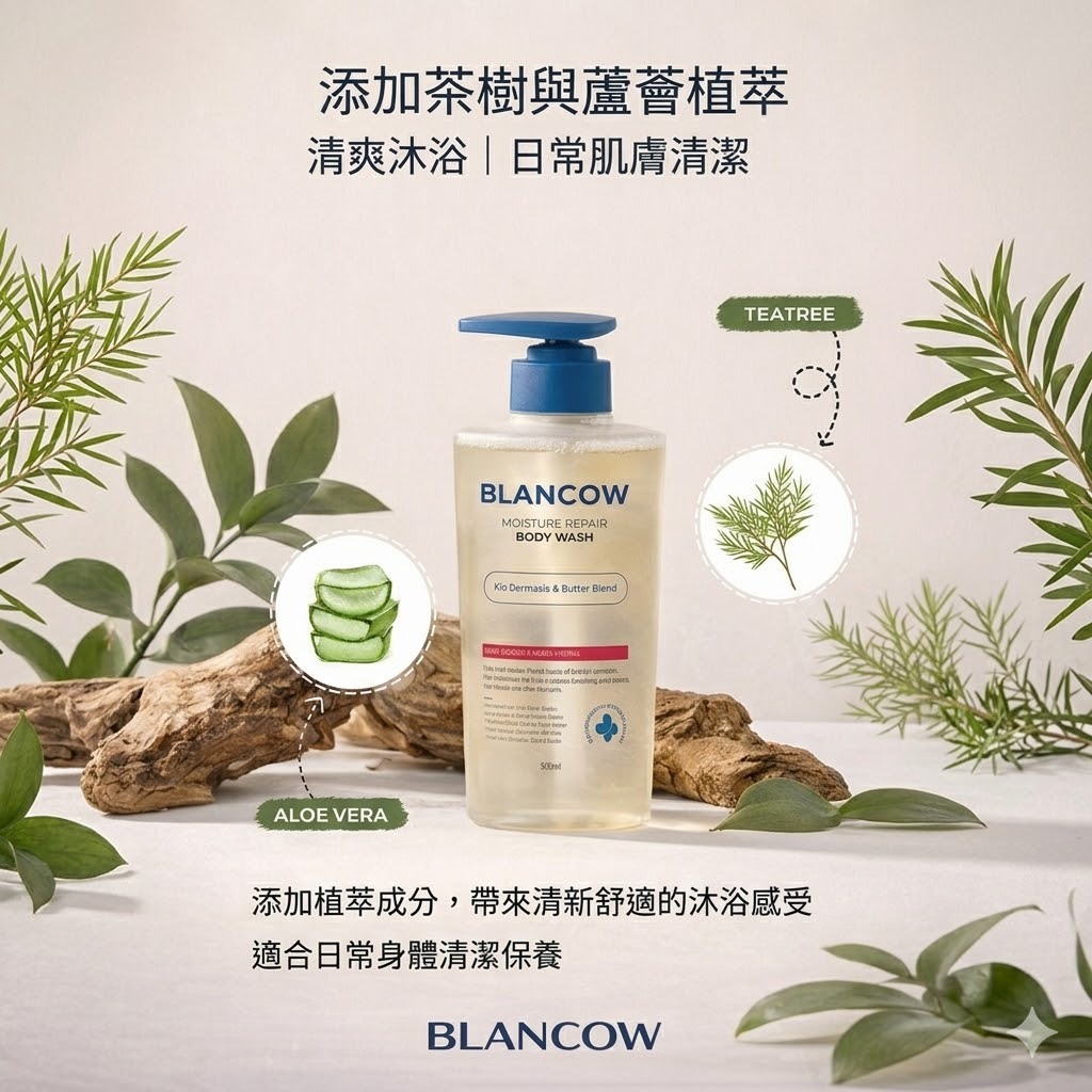 韓國 BLANCOW BHA 保濕修護沐浴露 500ml