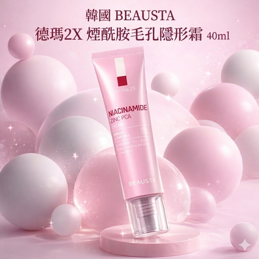 韓國 BEAUSTA 德瑪2X 煙酰胺毛孔隱形霜 40ml