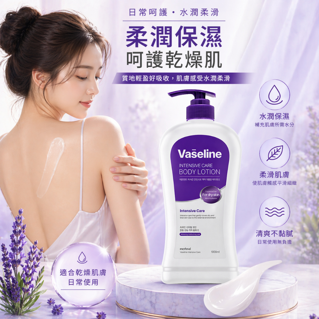 merhent vaseline 凡士林加強版保濕身體乳 1L