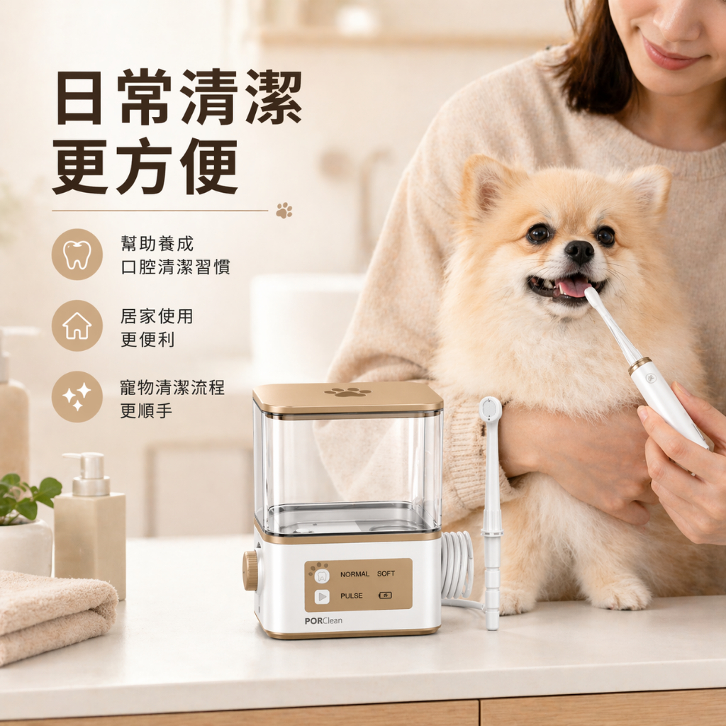 PORClean PET100 小型水牙刷噴頭 寵物口腔清潔配件 多水柱設計 沖牙機專用