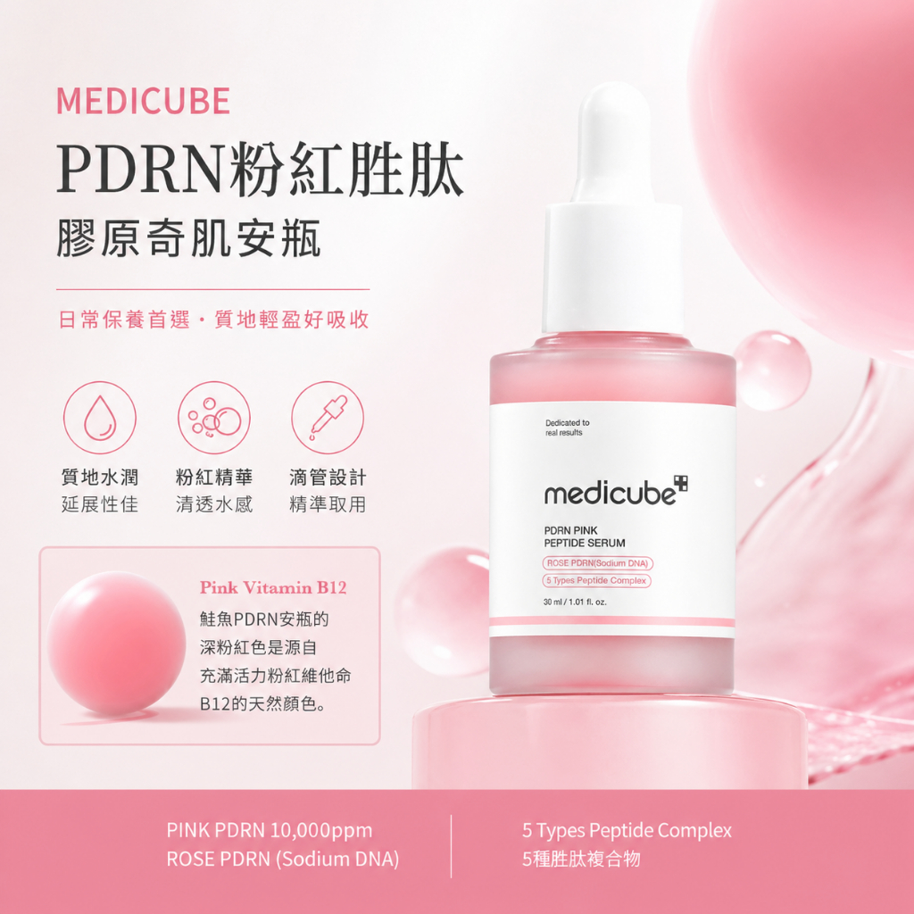 MEDICUBE PDRN粉紅胜肽膠原奇肌安瓶 30ml