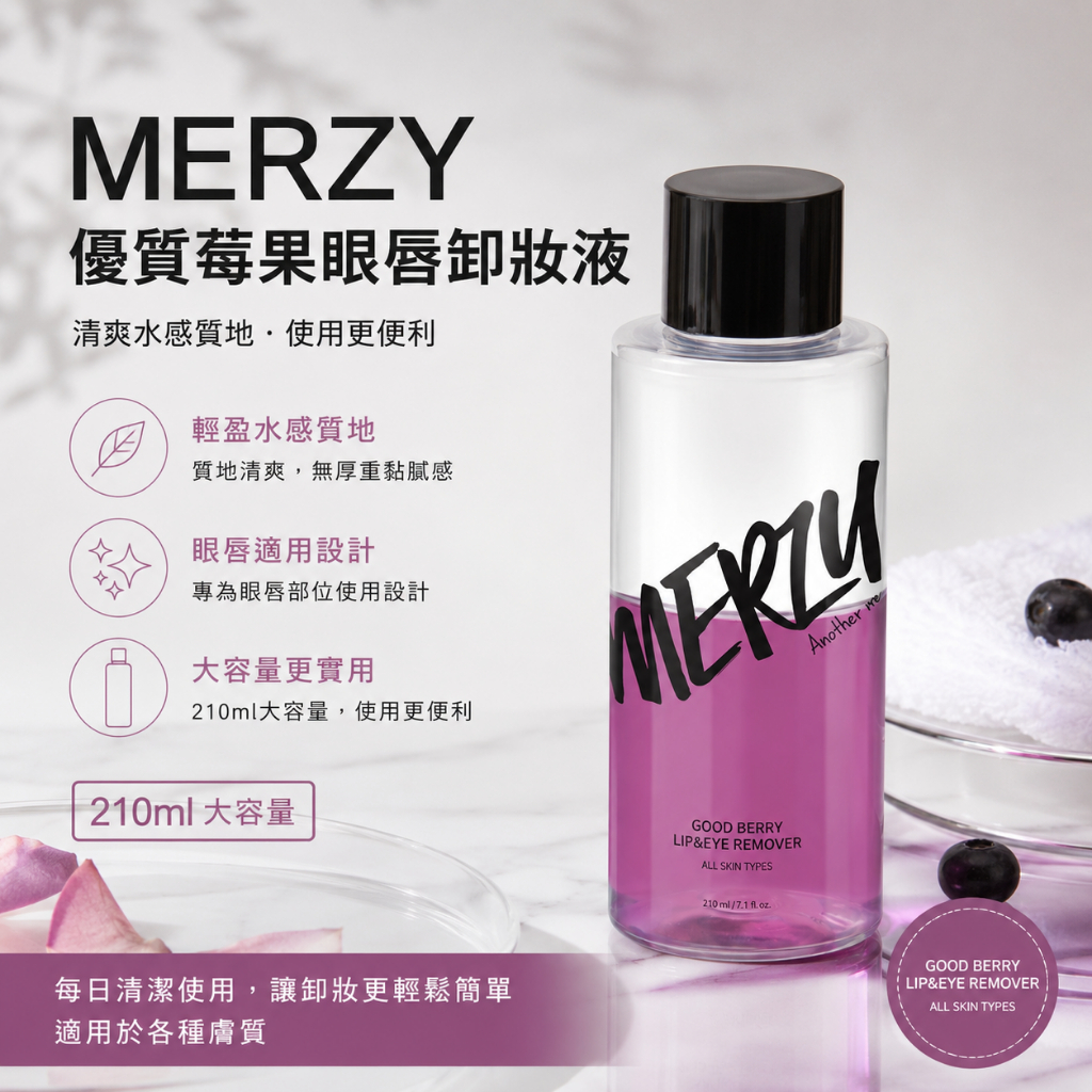 MERZY 莓果精華眼唇卸妝液 210ml