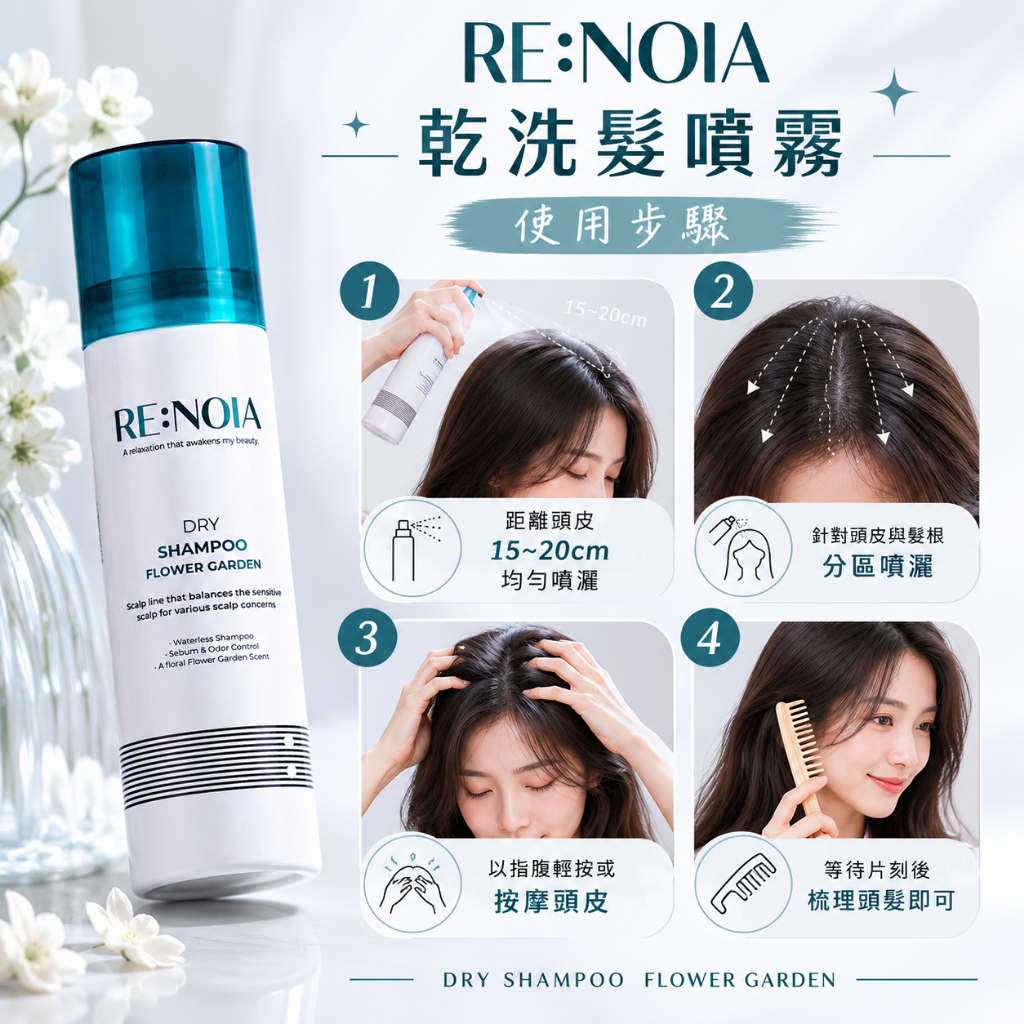 RE:NOIA 乾洗髮噴霧 花園花香 150ml