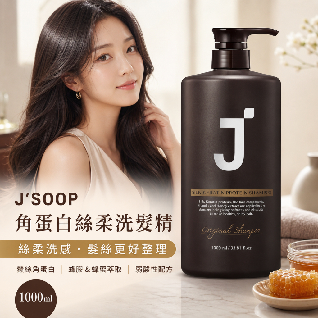 J'SOOP 角蛋白絲柔洗髮精 500ml／1000ml