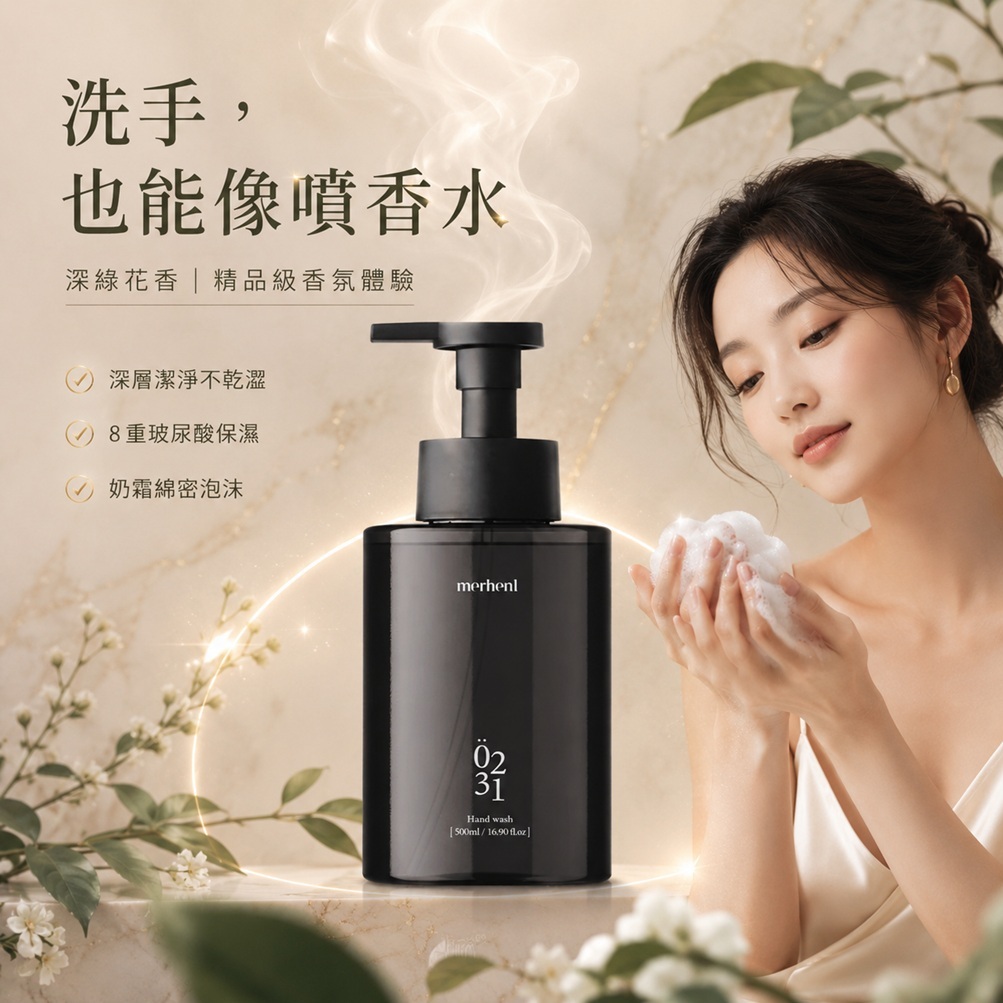 Merhent 深層香氛洗手乳 深綠花香(500ml)