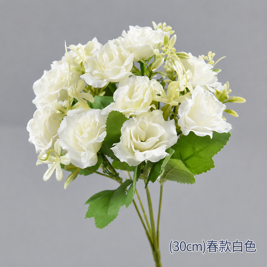 台灣現貨【仿真玫瑰把束】30cm鑽石玫瑰婚仿真玫瑰把束, 鑽石玫瑰花材, 婚禮花牆花材, 花環佈置, 門楣插花, 攝影布