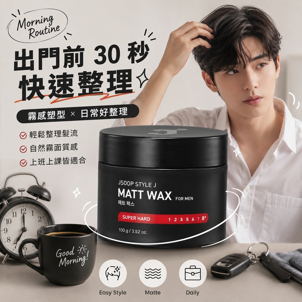 韓國 J'SOOP Style J 男士硬質霧感髮蠟(120g)