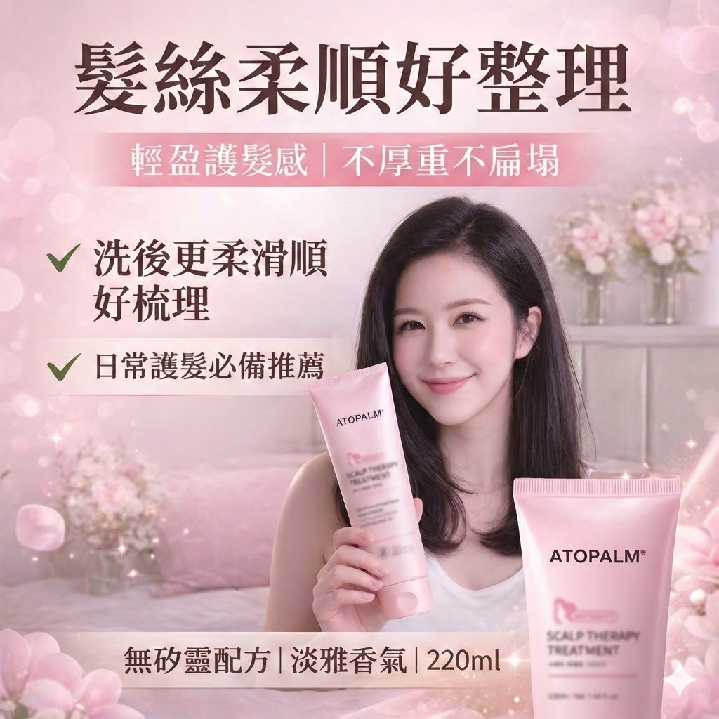 韓國 ATOPALM 頭皮舒緩護髮霜 210ml 溫和配方 日常頭皮養護 清爽不黏膩 髮絲柔順好整理