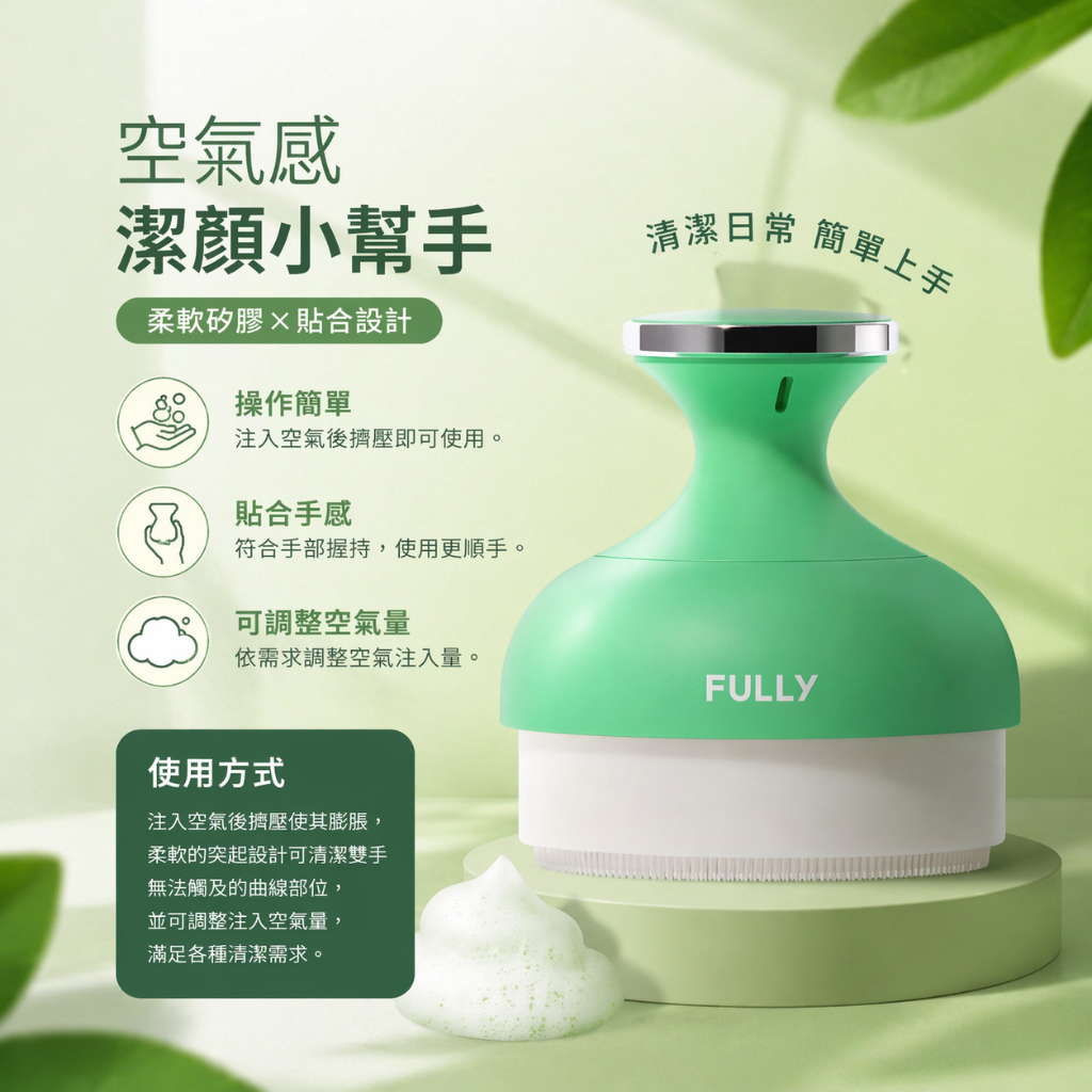 Fully 綠番茄 毛孔清潔刷