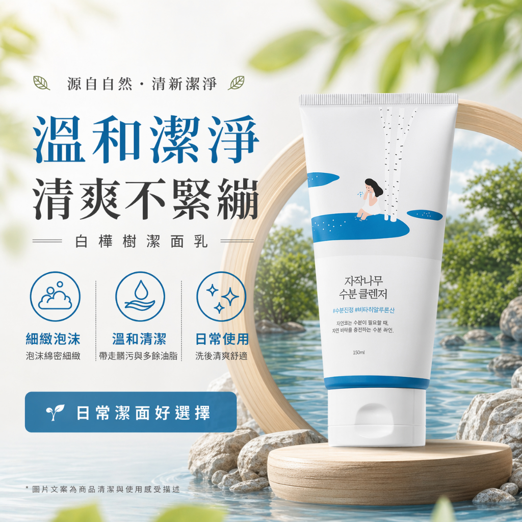 RoundLab 白樺樹保濕潔面乳 #藍150ml
