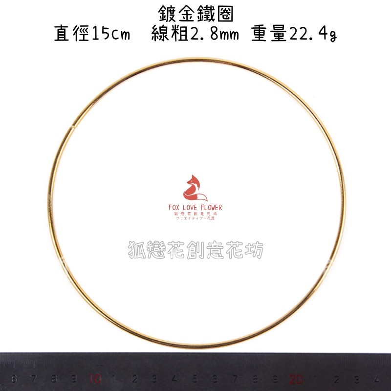台灣現貨【花藝基底花器】塑膠花圈花籃鍍金鐵圈多尺寸 插花花環門掛吊飾手作材料 聖誕佈置 花藝材料 花圈藤圈 DIY