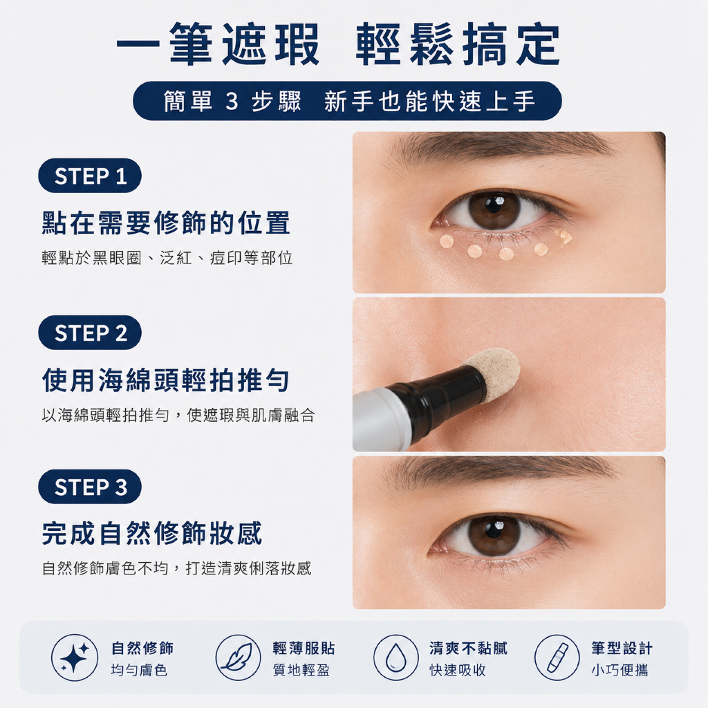 JUNG SAEM MOOL 鄭瑄茉 男士深色瑕疵遮瑕膏 綠米色 鮭魚米色