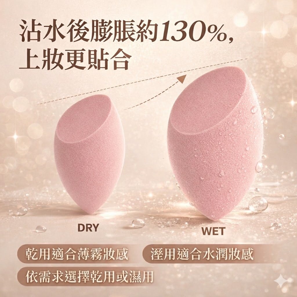 韓國 gloss & glow chiqcheq 水滴多面型美妝蛋 2入組