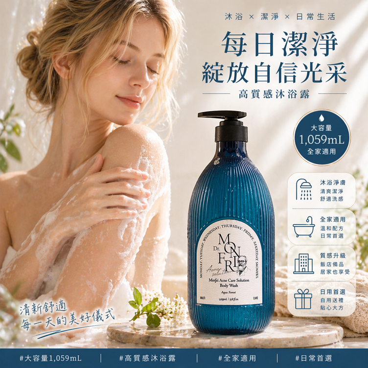 Dr.MONFRI 魔法學六重植萃沐浴乳 1059ml