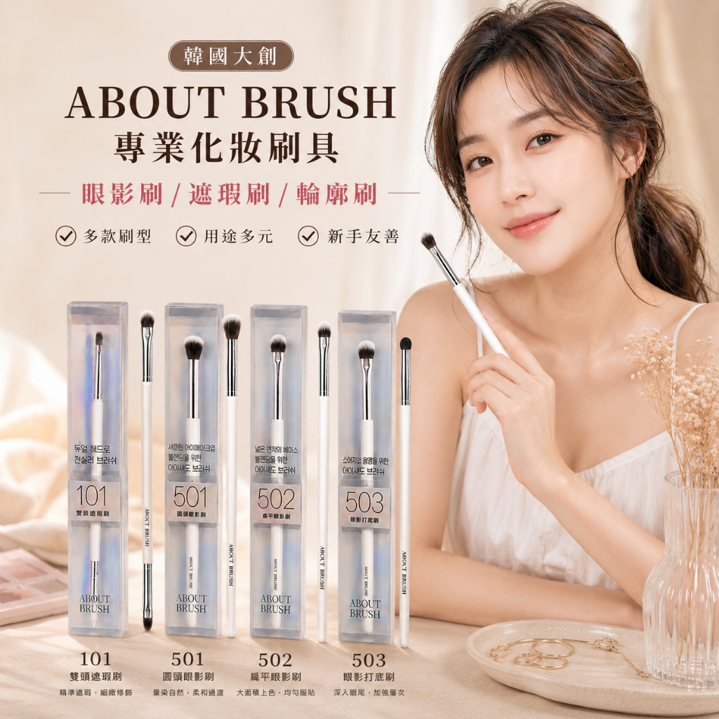 ABOUT BRUSH 專業化妝刷具 眼影刷/遮瑕刷/輪廓刷