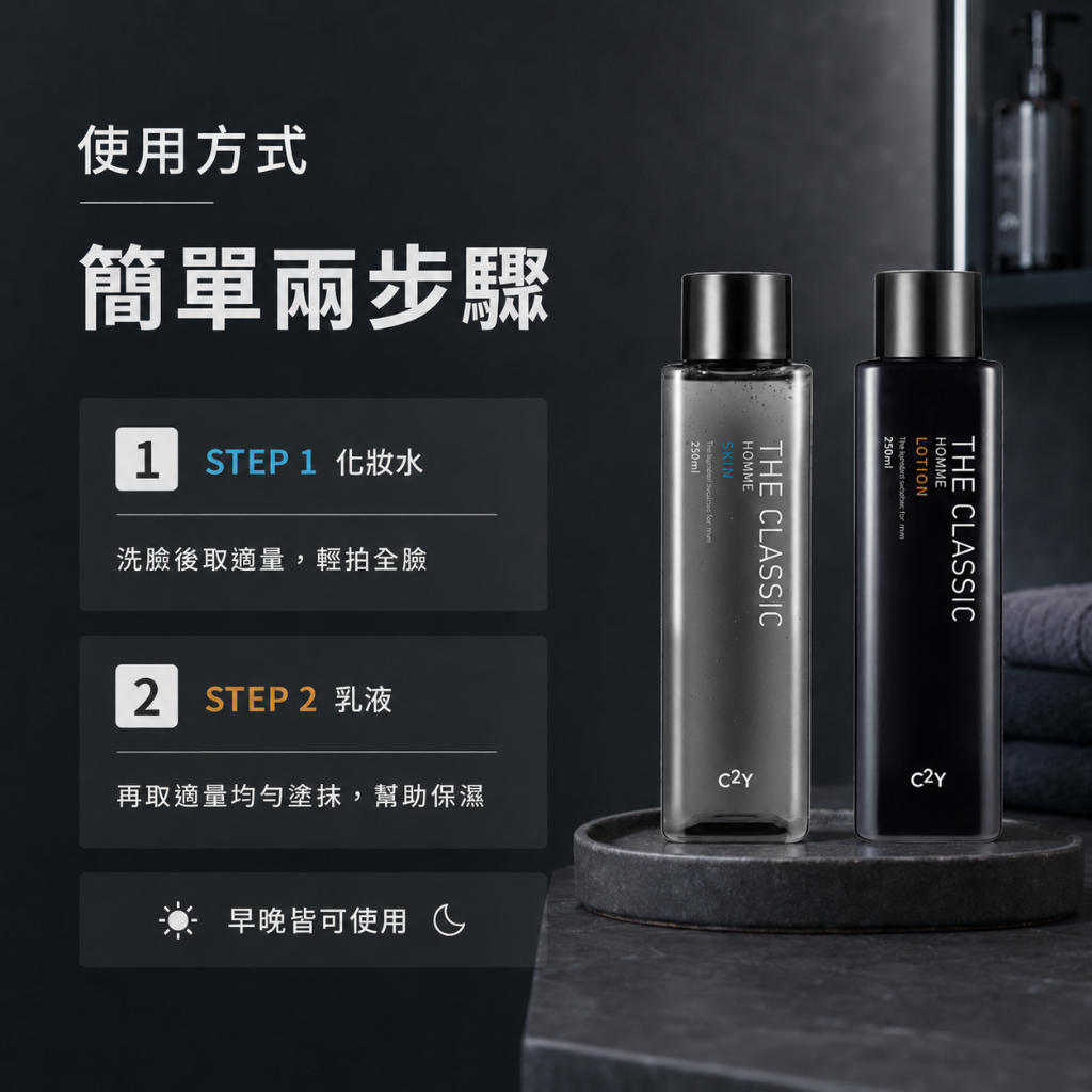C2Y THE CLASSIC 經典男士保養化妝水/乳液250ml