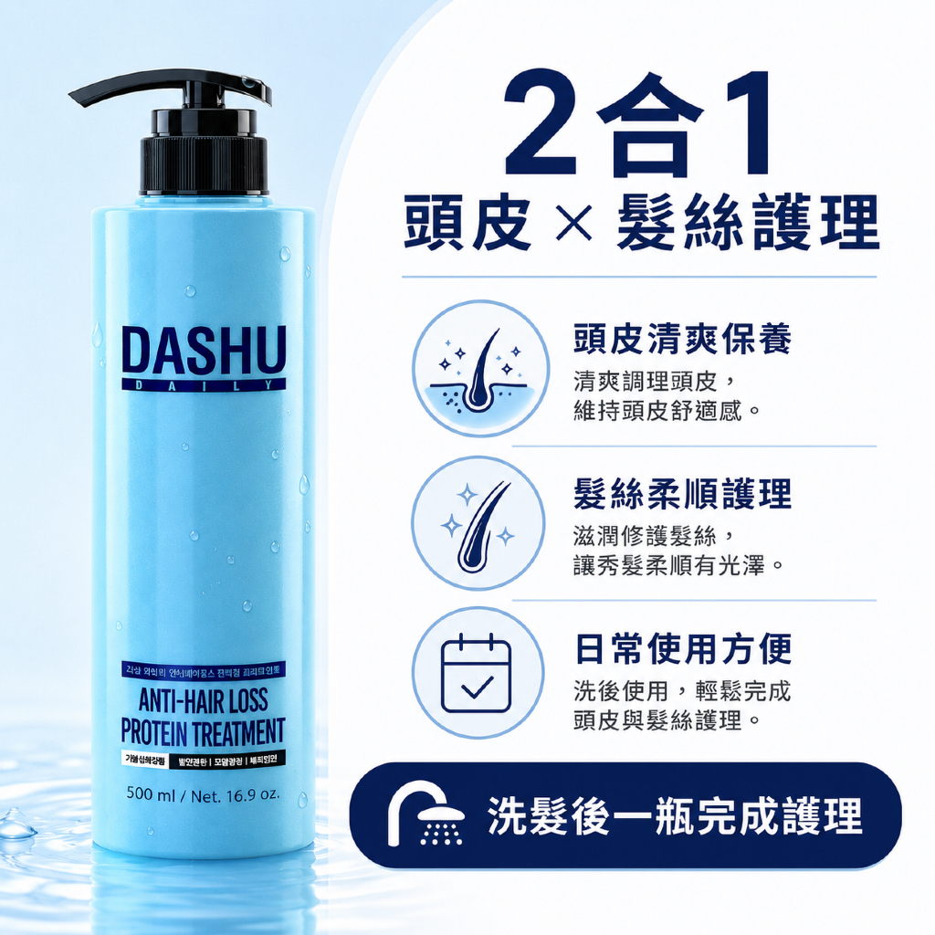 DASHU 每日防落髮蛋白護髮素 500ml