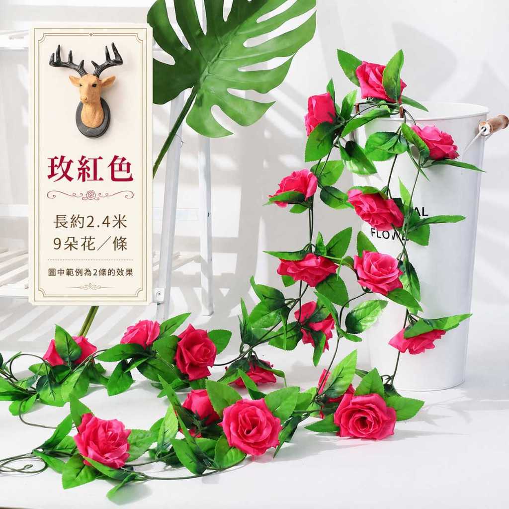 9頭玫瑰❰玫紅❱,1條