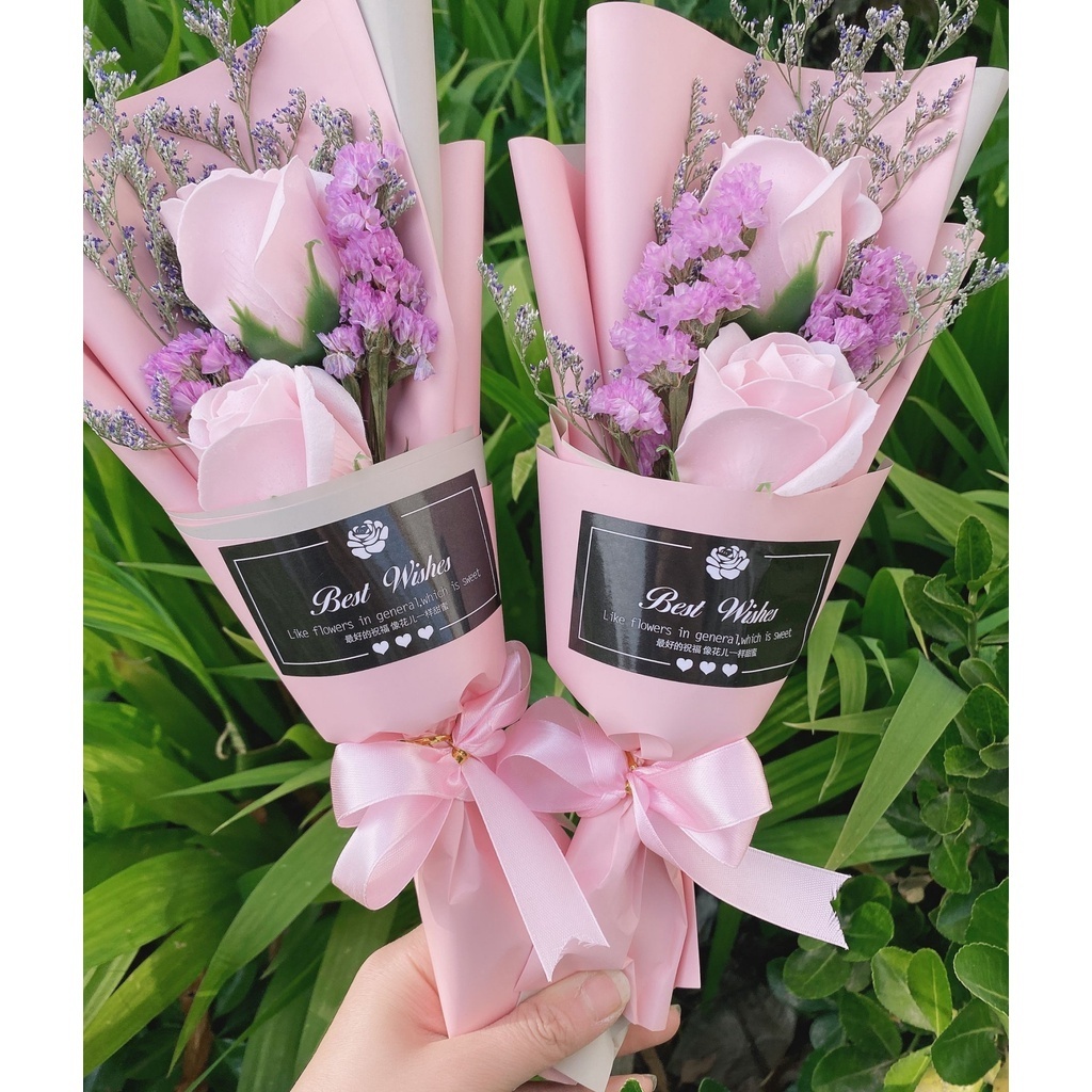 兩朵玫瑰花束,牛皮