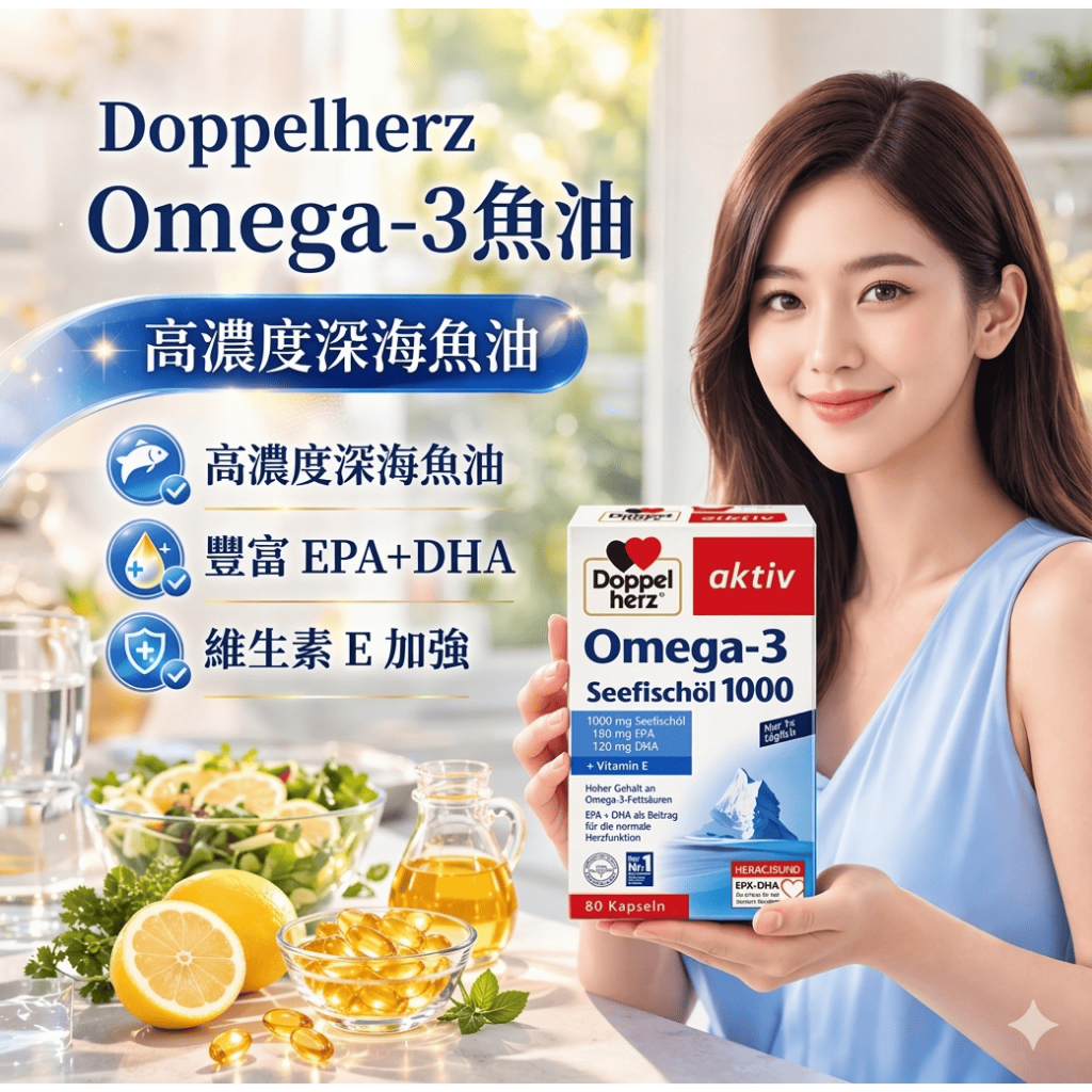 Doppelherz 德國雙心Omega-3深海魚油1000mg 60粒