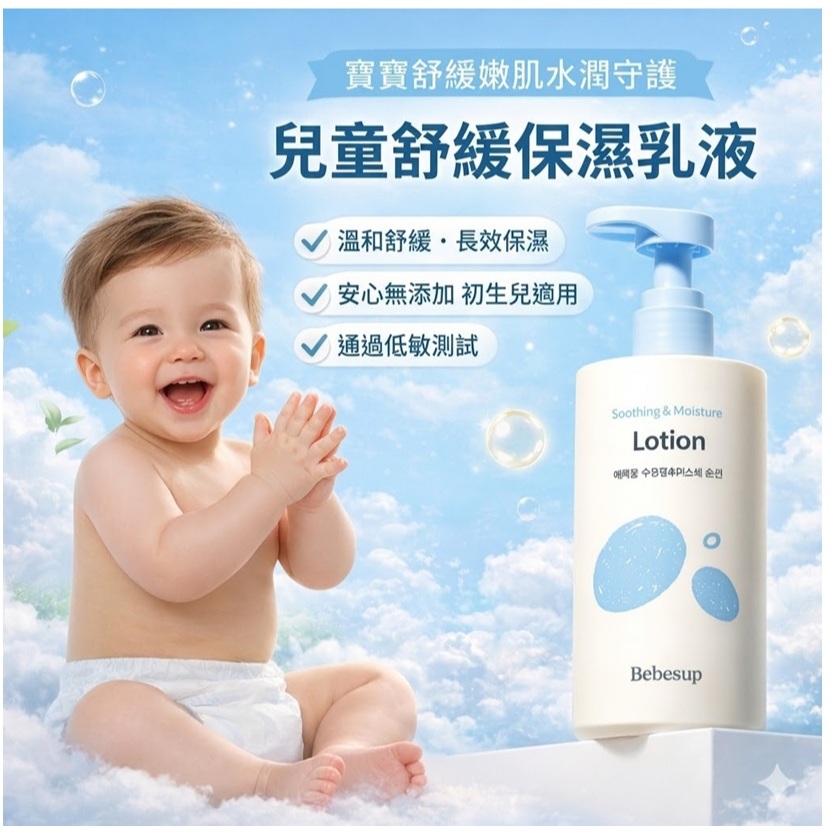 Bebesup 兒童舒緩保濕乳液(300ml)