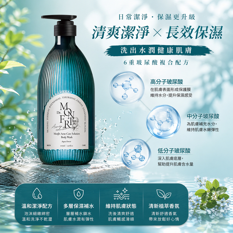 Dr.MONFRI 魔法學六重植萃沐浴乳 1059ml