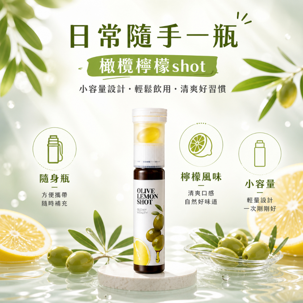 LATIB 橄欖油檸檬Shot 橄欖油膠囊 + 檸檬汁 韓國進口小瓶飲 橄欖油檸檬飲 清爽口感 隨身攜帶 即開即飲