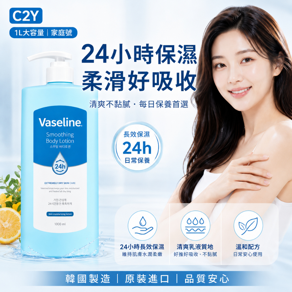C2Y 凡士林身體乳1000ml