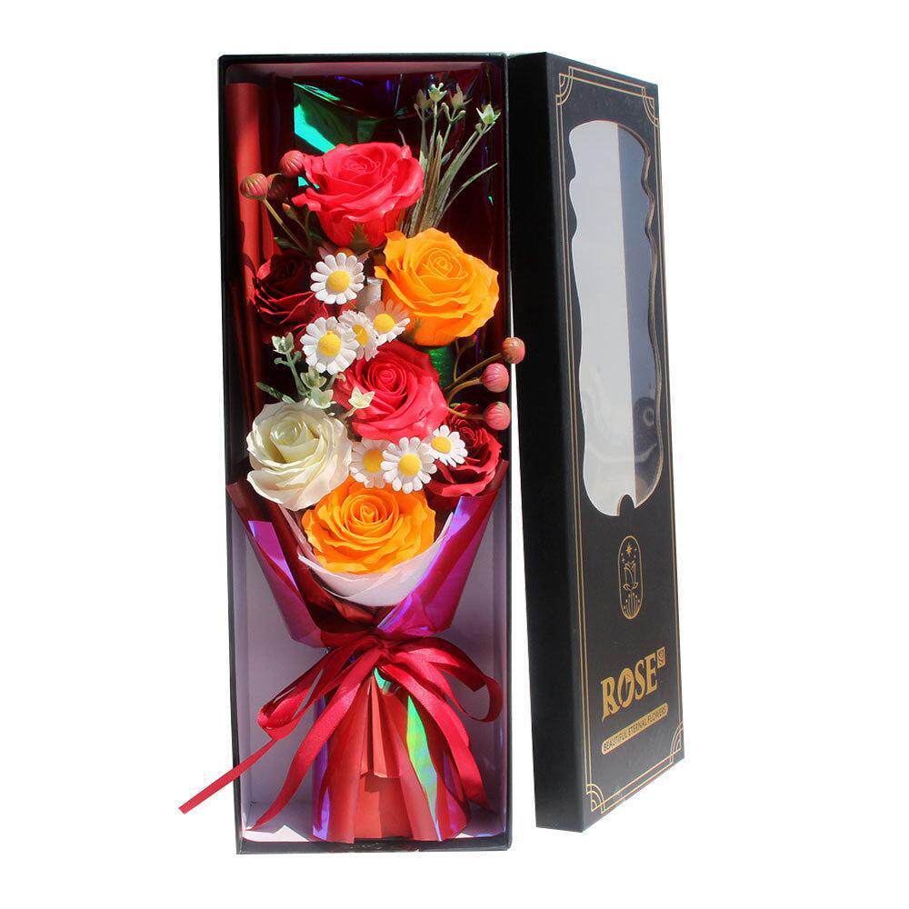 40cmROSE開窗盒曼塔花束(紅色)
