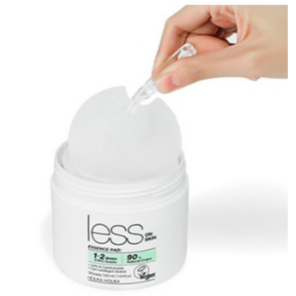 HOLIKA HOLIKA Less On Skin精華爽膚棉 220ml 120片 韓國 積雪草艾草泛醇 保濕舒緩補水