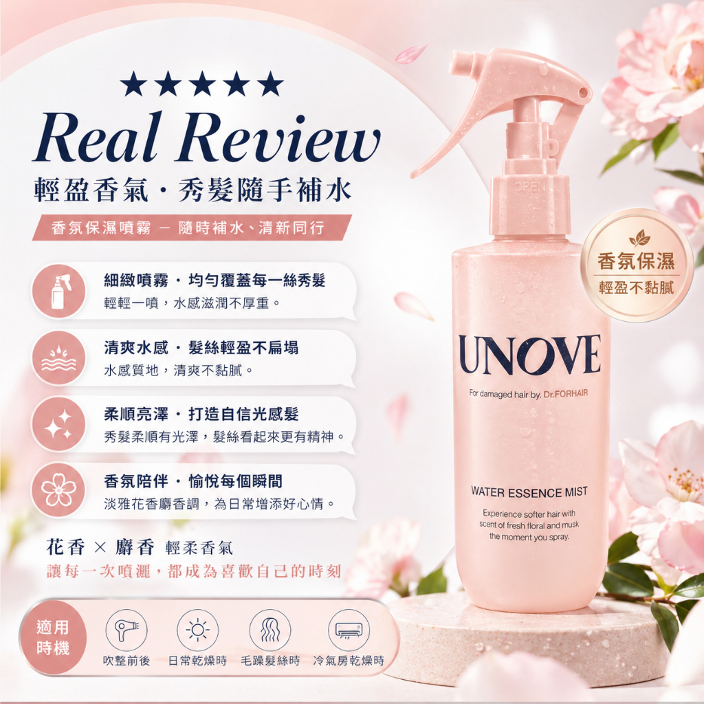 UNOVE 水感蛋白香氛護髮噴霧 200ml