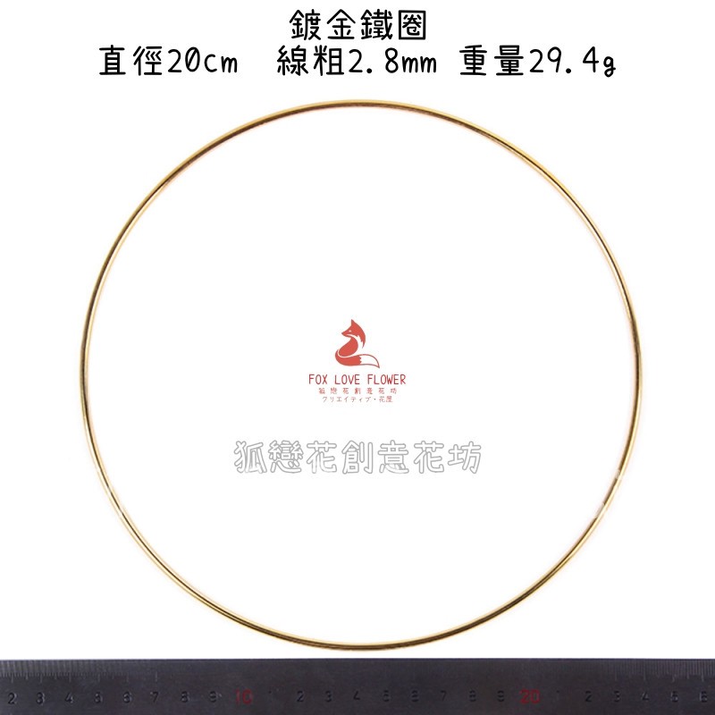 台灣現貨【花藝基底花器】塑膠花圈花籃鍍金鐵圈多尺寸 插花花環門掛吊飾手作材料 聖誕佈置 花藝材料 花圈藤圈 DIY
