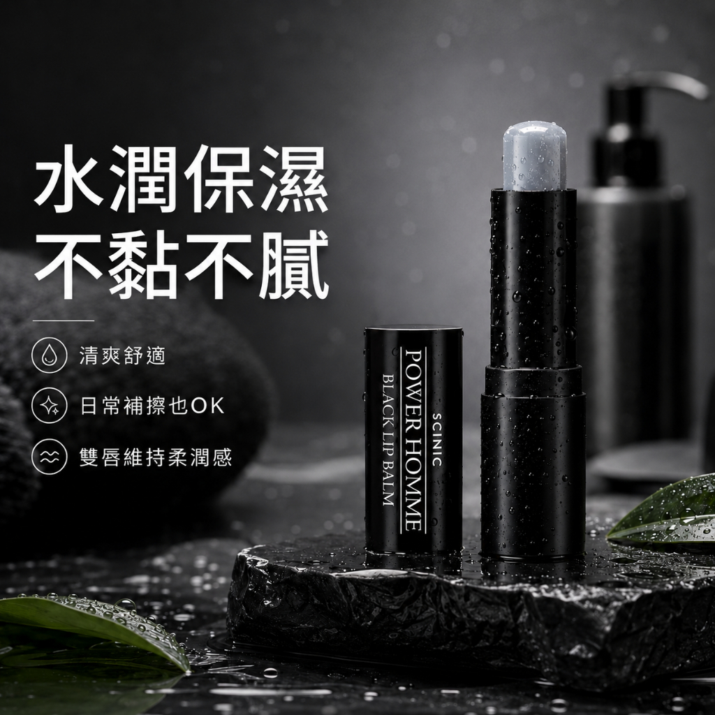 Scinic Power Homme 黑色潤唇膏