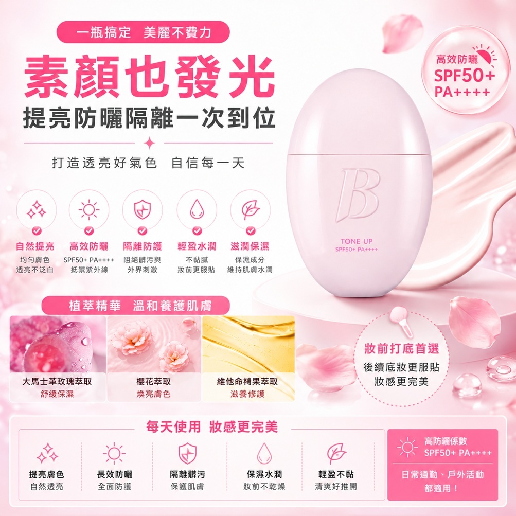 BANILA CO 芭妮蘭 全日防護提亮防曬霜 SPF50+ PA++++ (35ml)