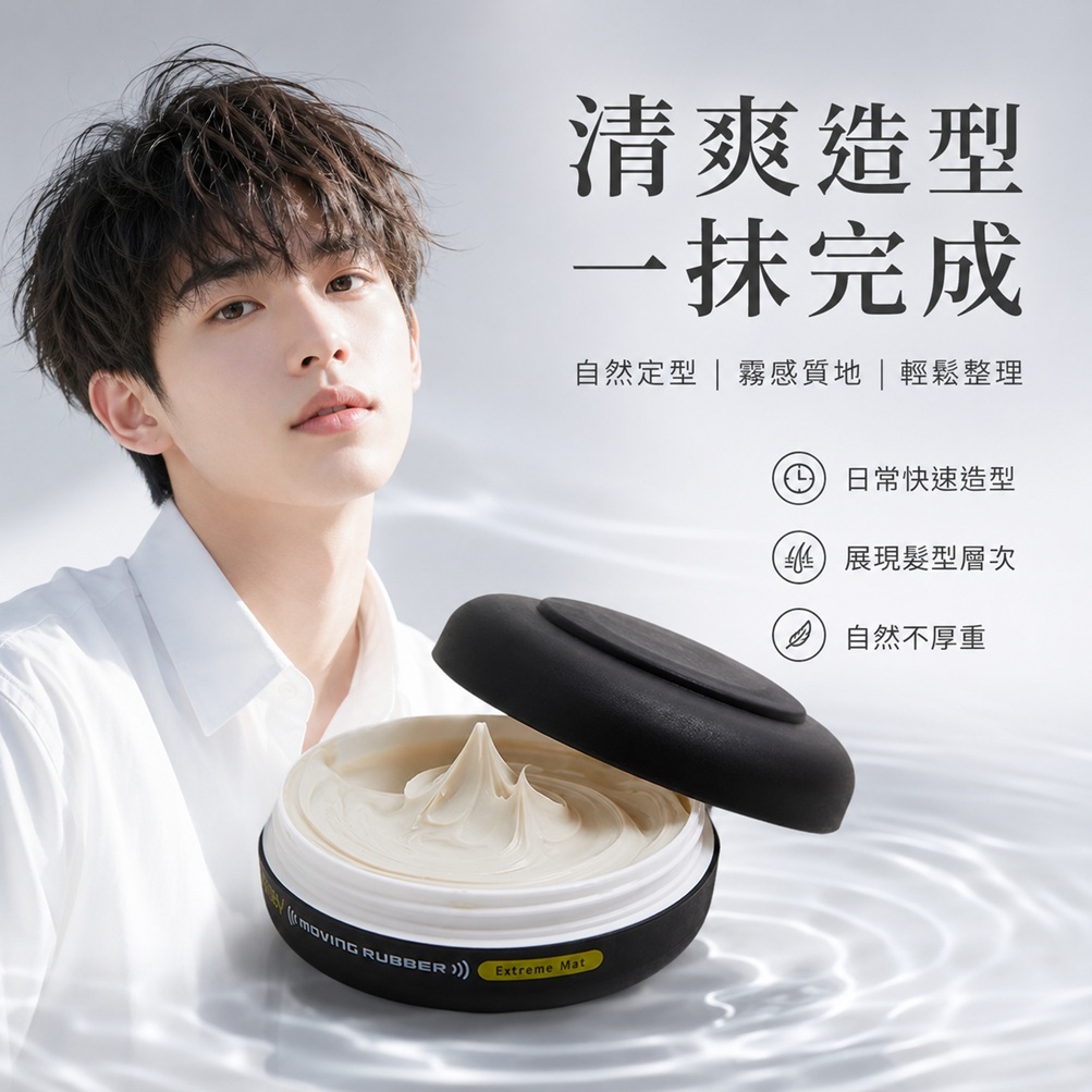 GATSBy Moving Rubber 極致霧面髮蠟(80g)