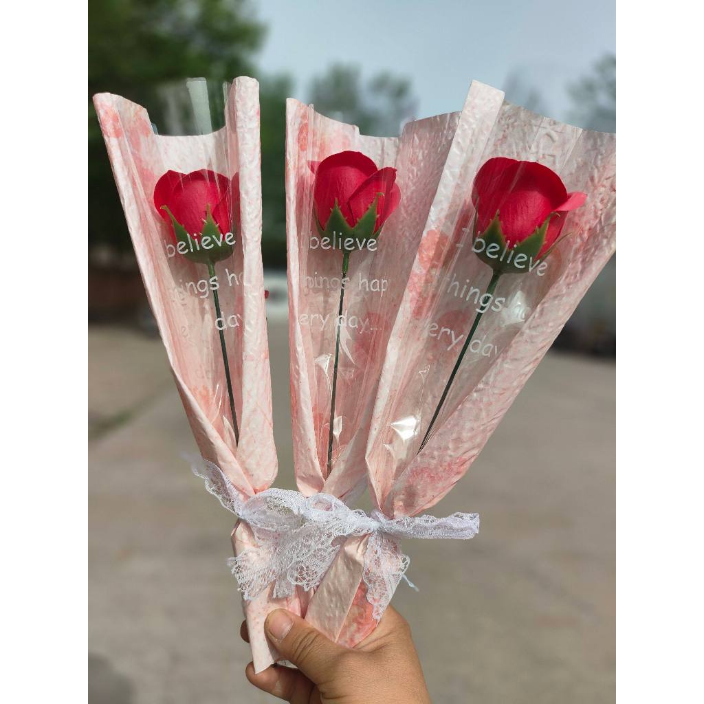 30cm玫瑰花套花束（紅色）,1枝
