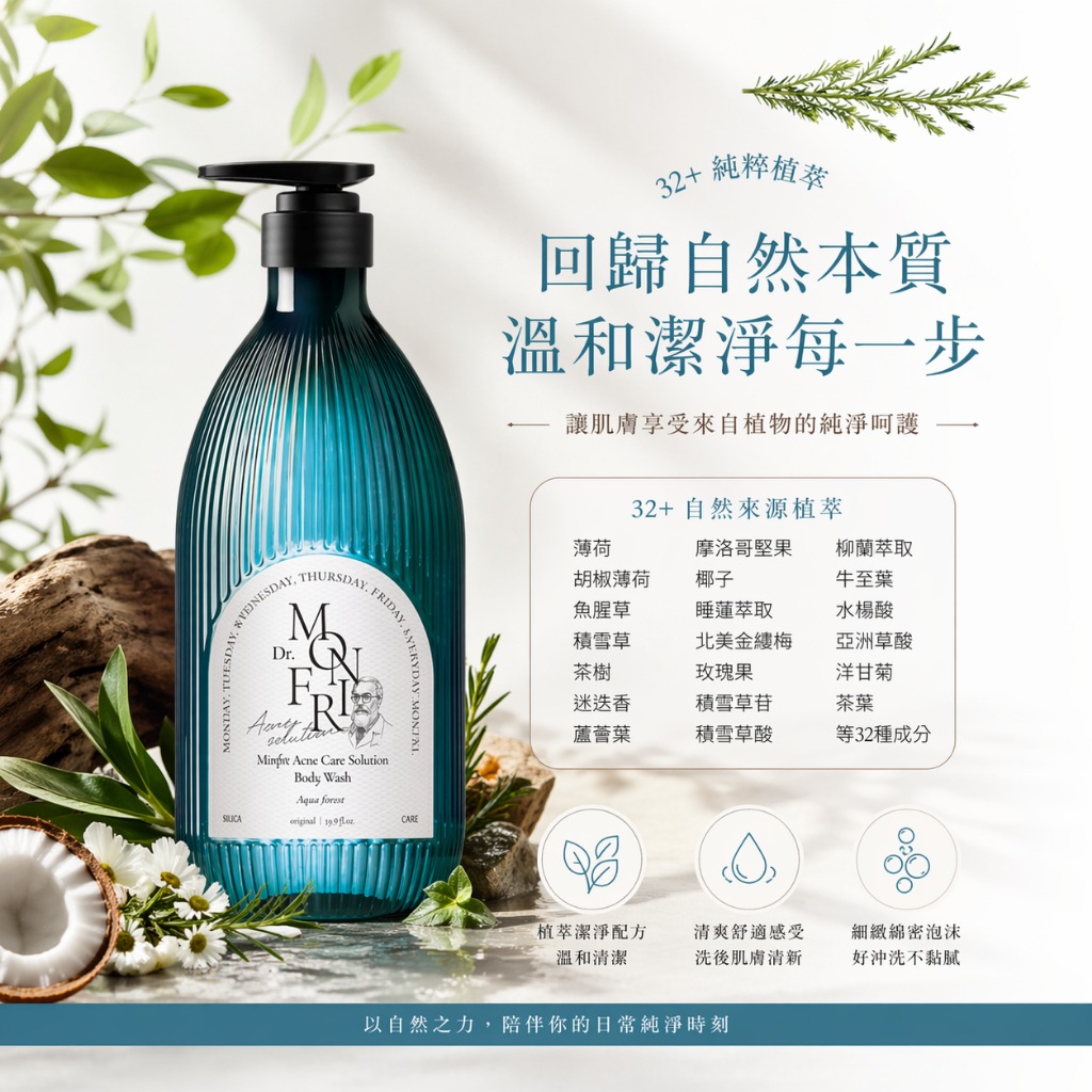 Dr.MONFRI 魔法學六重植萃沐浴乳 1059ml