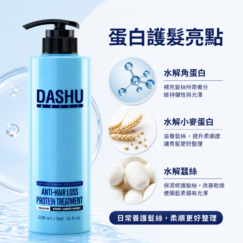 DASHU 每日防落髮蛋白護髮素 500ml