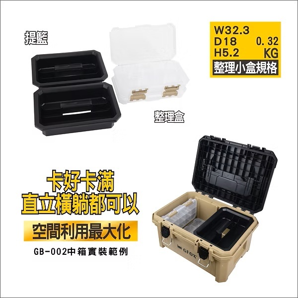 GFOX GB-006 系統工具箱 三件組 堆疊工具箱 堆疊式 工具箱推車 配套工具推車 三合一 拉車 露營 商品圖片 8