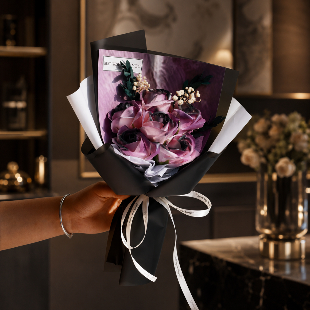 台灣現貨【6朵玫瑰花束】6朵玫瑰花束, 紅玫花束, 香檳玫瑰花束, 粉色玫瑰花束, 情人節花禮, 生日送禮, 母親節花禮