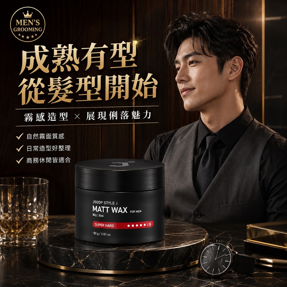 韓國 J'SOOP Style J 男士硬質霧感髮蠟(120g)