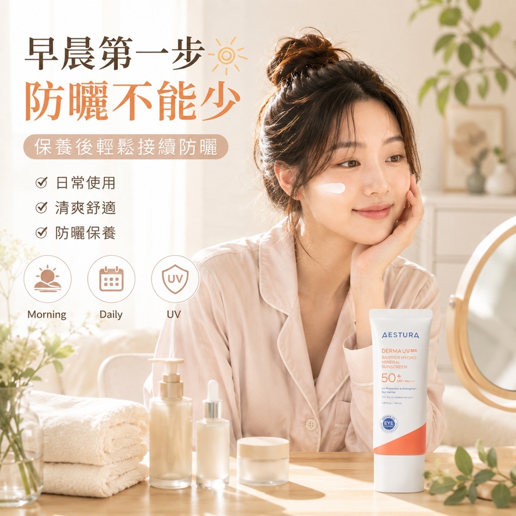 AESTURA Derma UV365水潤屏障礦物防曬乳50ml
