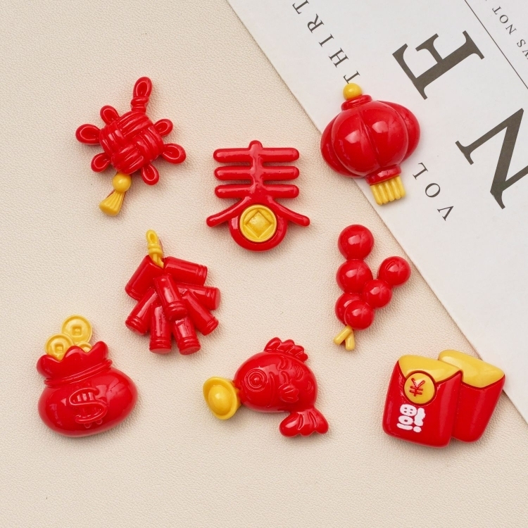紅火新年樹脂(1組8個),🦊~賣場商品眾多，歡迎參觀選購~🦊