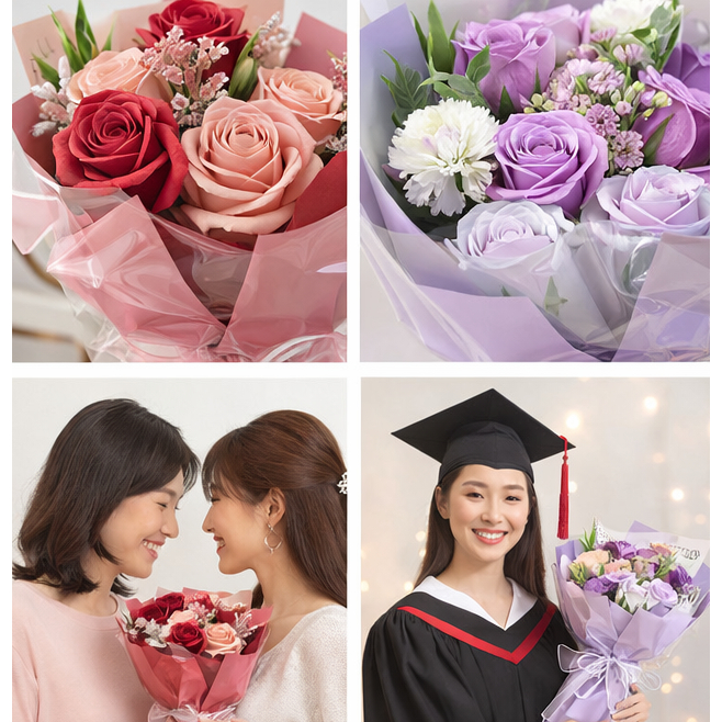 台灣現貨【香皂玫瑰花束】30cm高級感花束 禮袋燈串 情人節母親節送禮 拍照花束花禮 母親節花束 送媽媽
